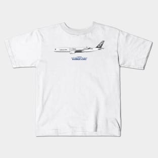 Illustration of Airbus A350 F-WWYB Kids T-Shirt